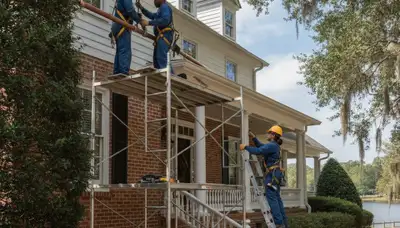 Marietta, GA emergency plumbing repair technician servicing a residential pipe leak