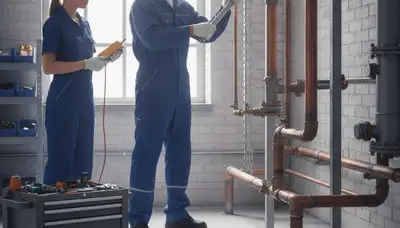 Emergency plumber repairing a pipe in Marietta, GA home for fast plumbing service