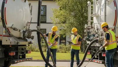 Septic pumping service truck for Marietta, GA homes and emergency plumbing repair