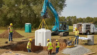 Septic tank installation in Marietta, GA for homes with professional plumbing service and site prep