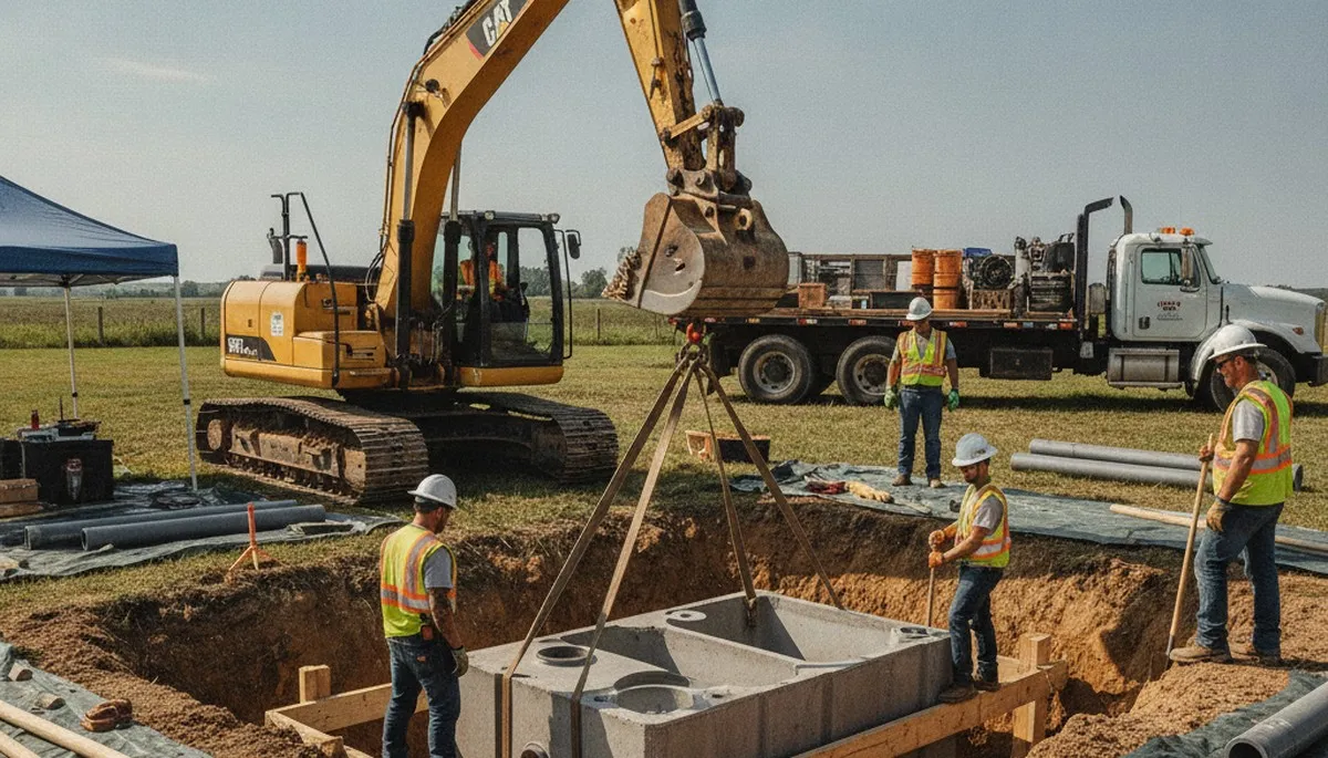 Septic tank installation in Marietta, GA for homes by professional plumbers
