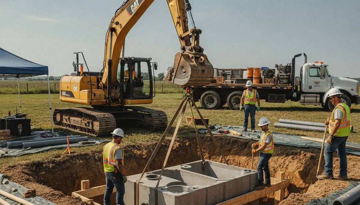 Septic tank installation in Marietta, GA for homes by professional plumbers
