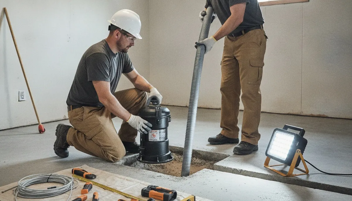 Sump pump installation by a Marietta, GA plumber to protect homes from flooding and heavy rain